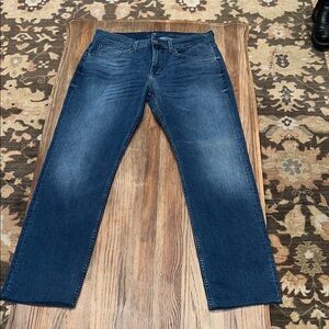 7 For All Mankind Dark Blue Straight Jeans